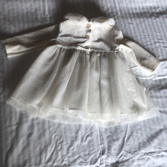 Baby girls size 3 to 6 month, Bonnie baby off-white holiday dress Christmas - Picture 7 of 10